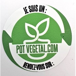 Sticker pot végétal rond 3 cm