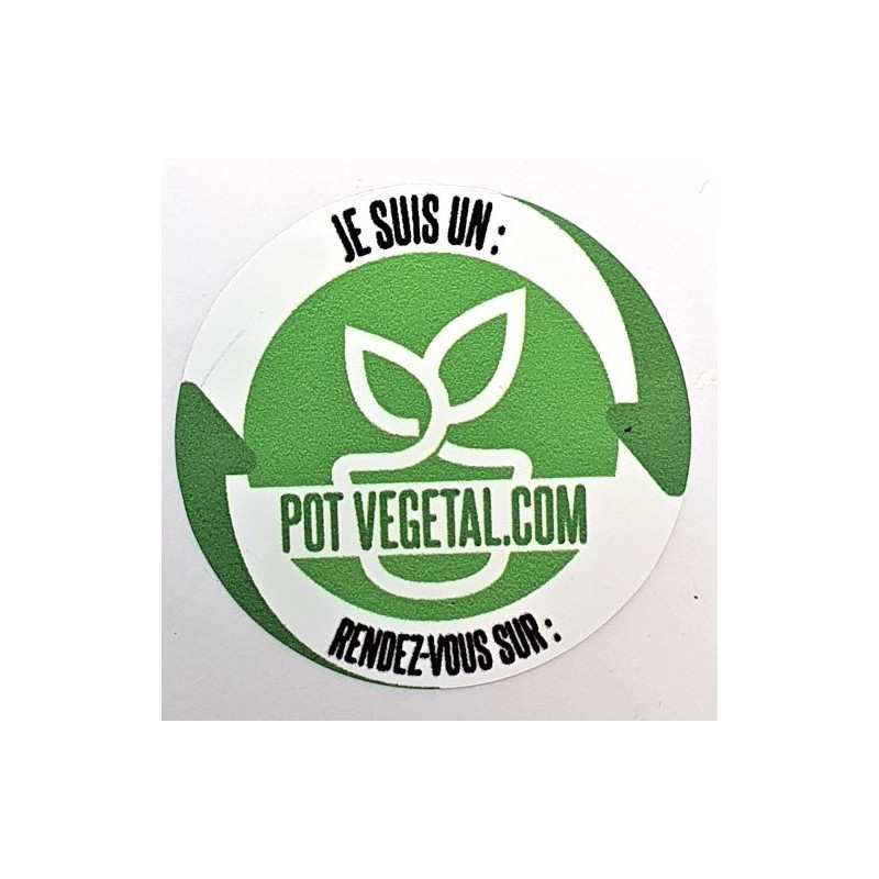 Sticker pot végétal rond 3 cm